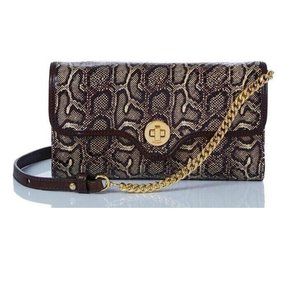🌹NEW BRAHMIN POLINA Espresso Caswell Melbourne Crossbody Genuine Leather